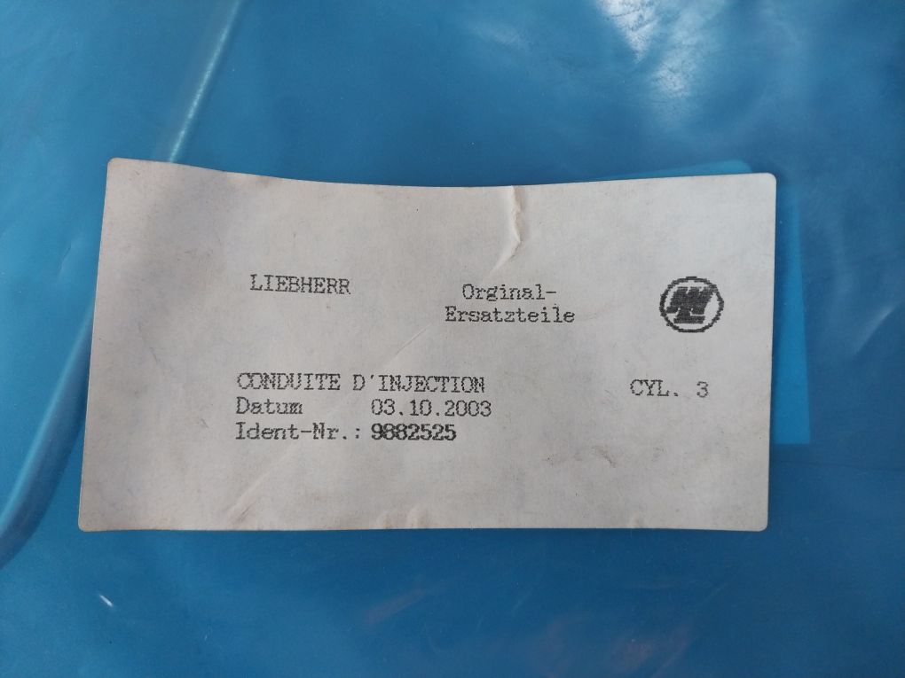 Liebherr 988252503 Injection Line