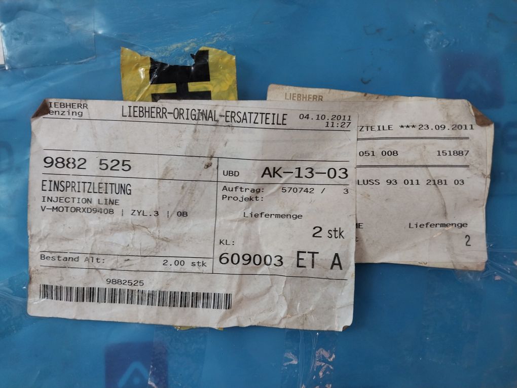 Liebherr 988252503 Injection Line