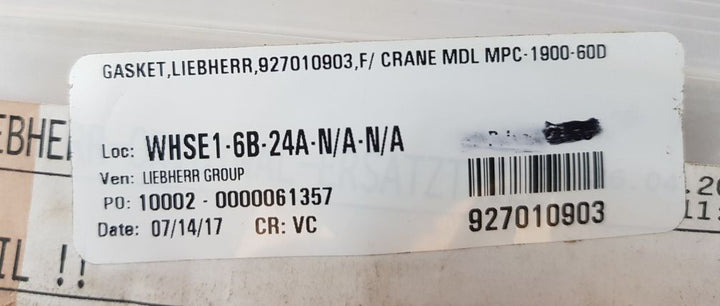 Liebherr Gasket 927010903 Seal