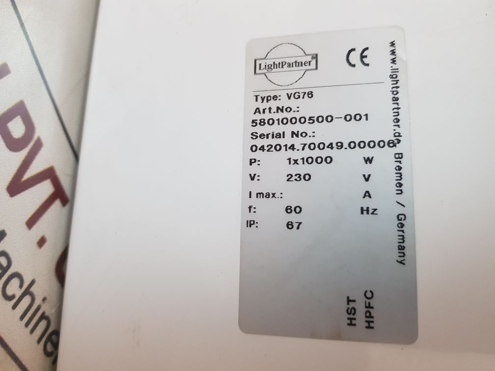 Light Partner Vg76 Ballast Unit 5801000500-001 Free Shipping