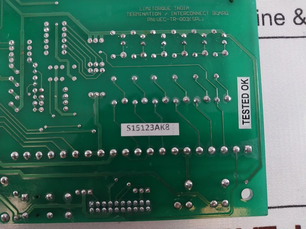 Limitorque Uec-tr-003 Terminal Card S15123Ak8