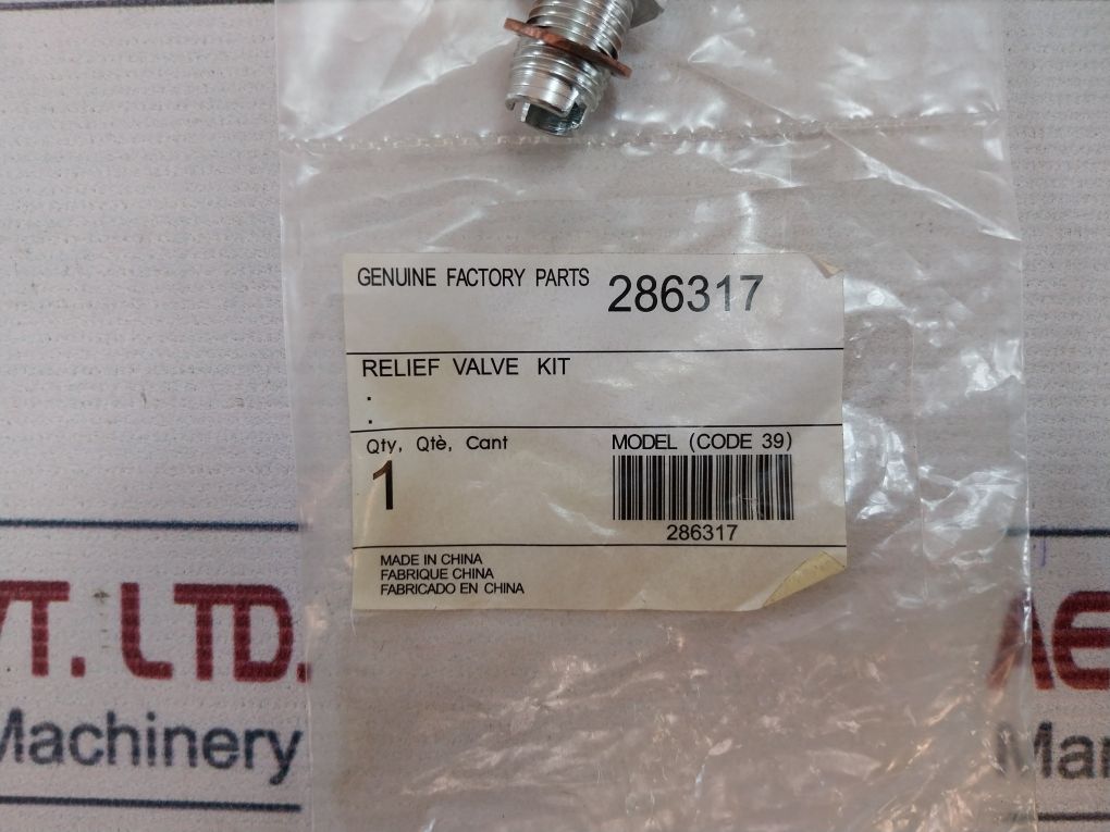 Lincoln 286317 Relief Valve Kit