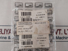 Lot Of 8X Linde 0009934302 Spacer 453.21.00.016