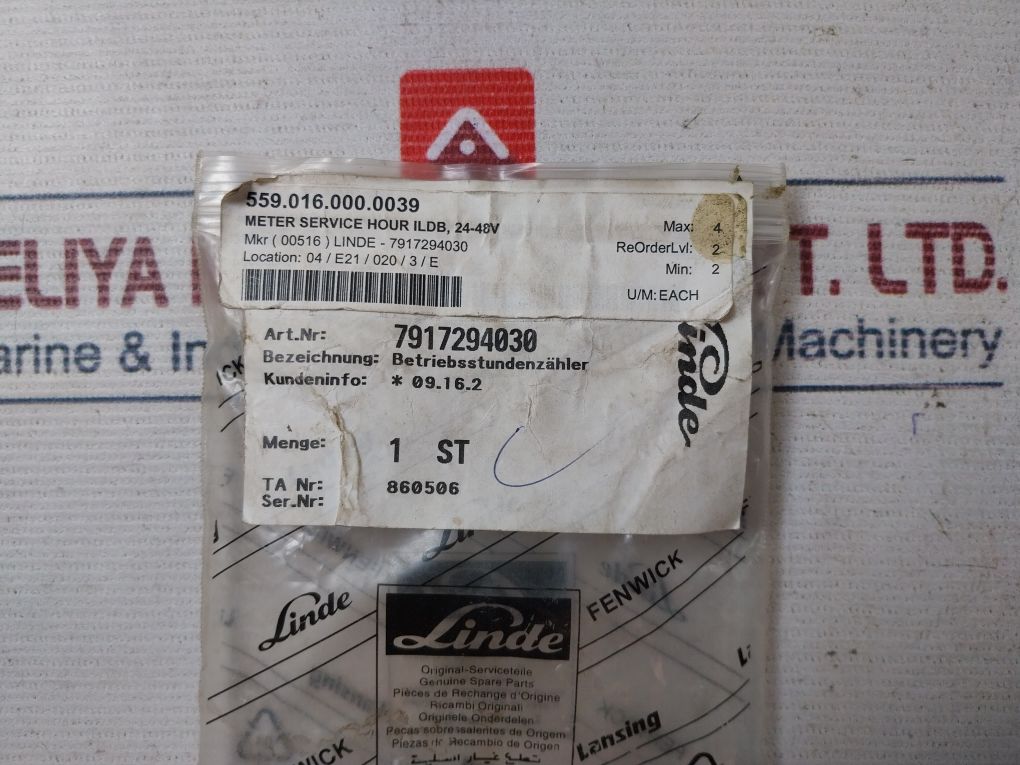 Linde 7917294030 Operating Hours Counter 24Vdc/5A
