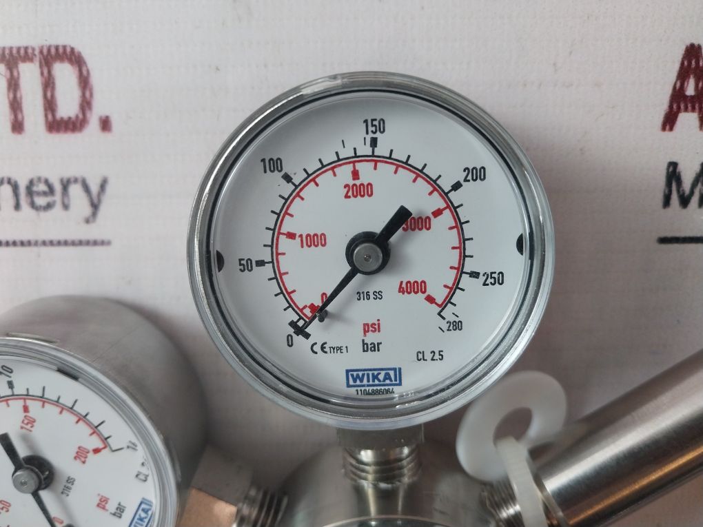 Linde Wika Hiq 322-s 262-1 Pressure Regulator