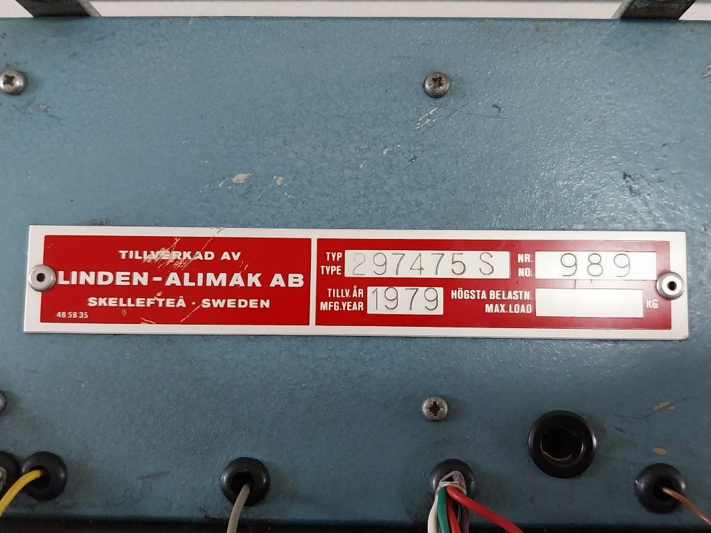 Linden-alimak Ab 297475 S 110 Volts Power Transformer