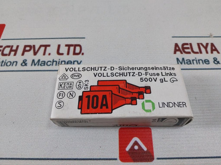 Lot Of 5X Lindner 597.0107 Fuse Cartridge 10A 500V