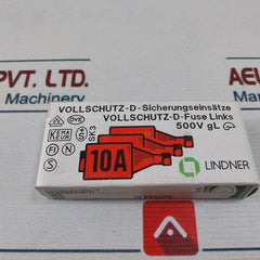 Lot Of 5X Lindner 597.0107 Fuse Cartridge 10A 500V