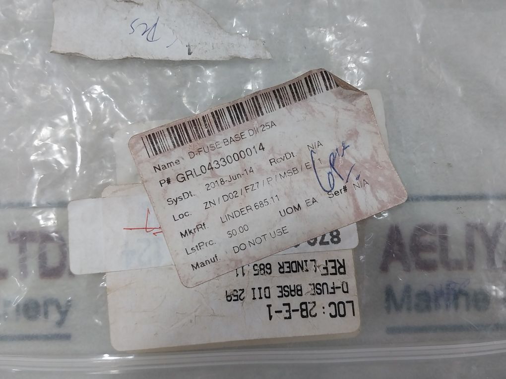 Lot Of 6X Lindner 685.11 D-fuse Base Dii 25A