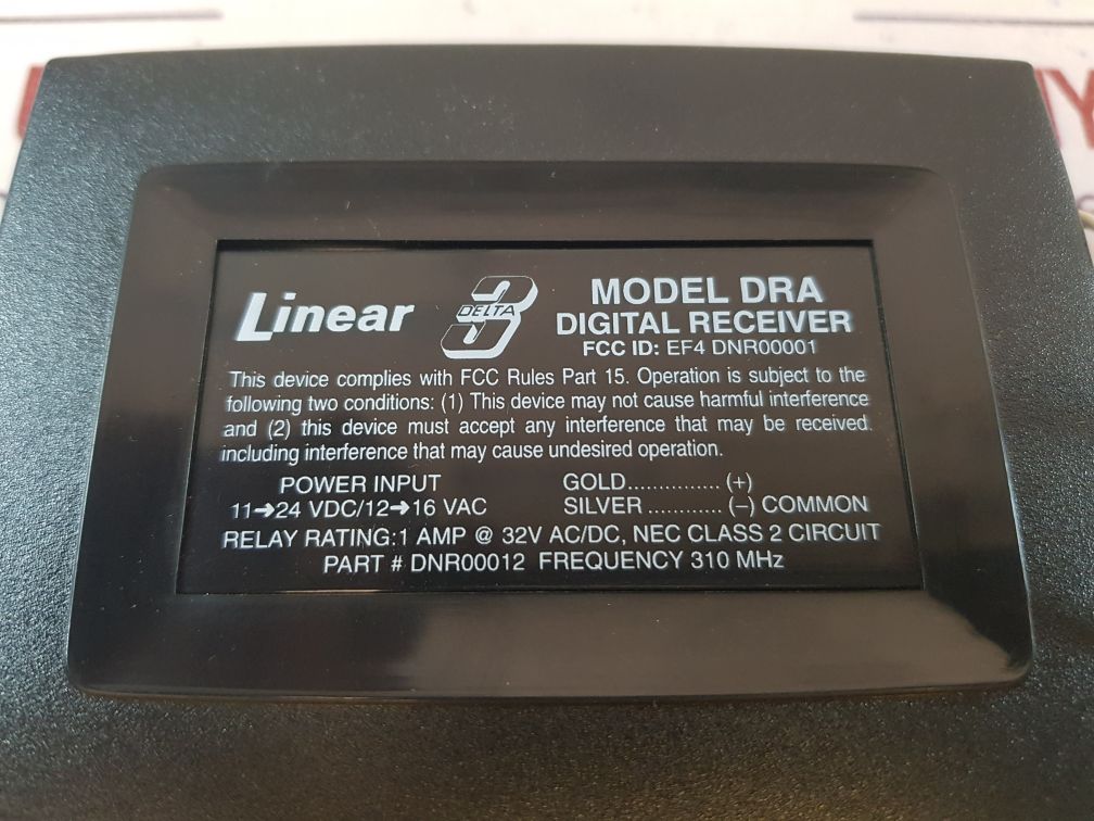 Linear delta 3 dra dnr00001 digital receiver