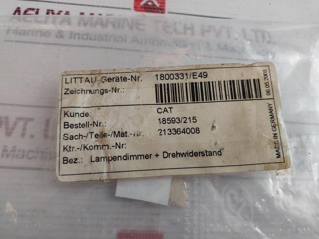 Littau & Sohn Ha01-04 Lamp 24Vdc-dimmer