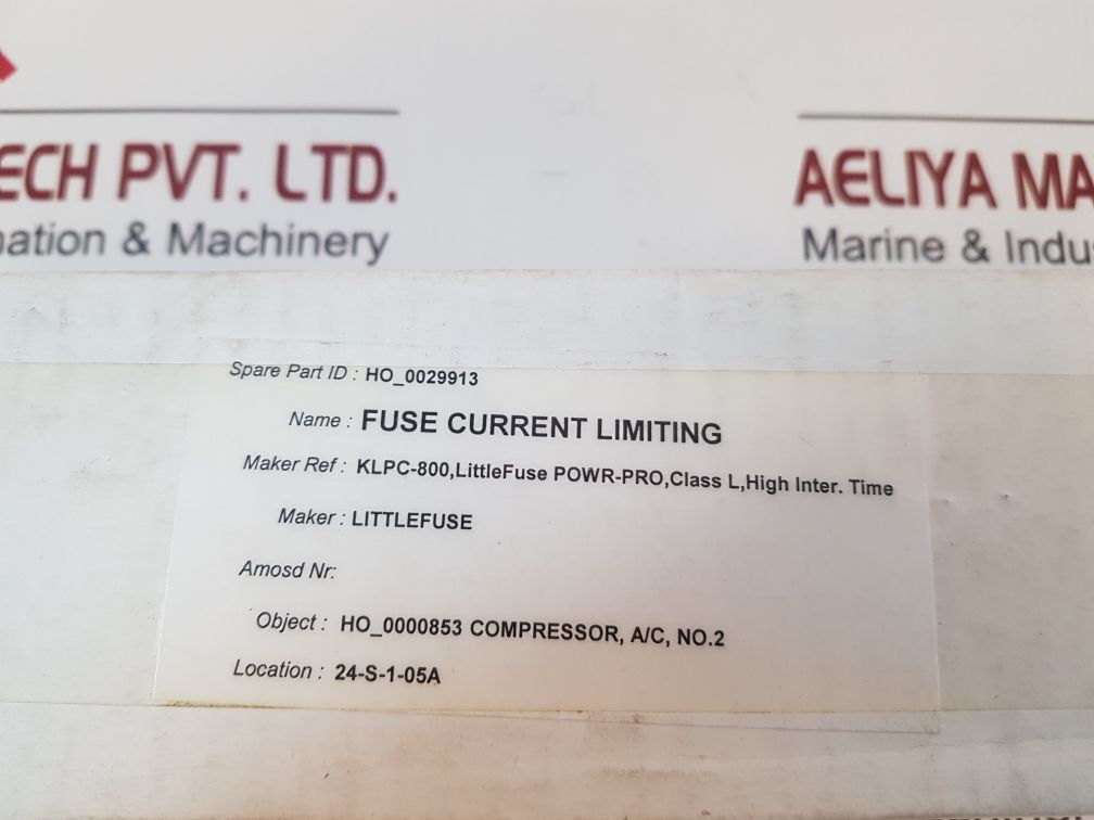 Littelfuse Klpc 800 Hi-interrupting Fuse
