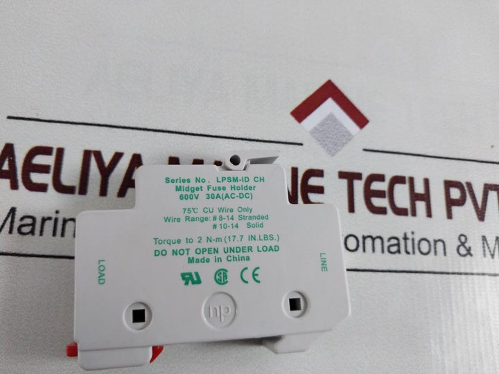 Littelfuse Lpsm-id Ch Fuse Holder 600V 30A(Ac-dc), 910021