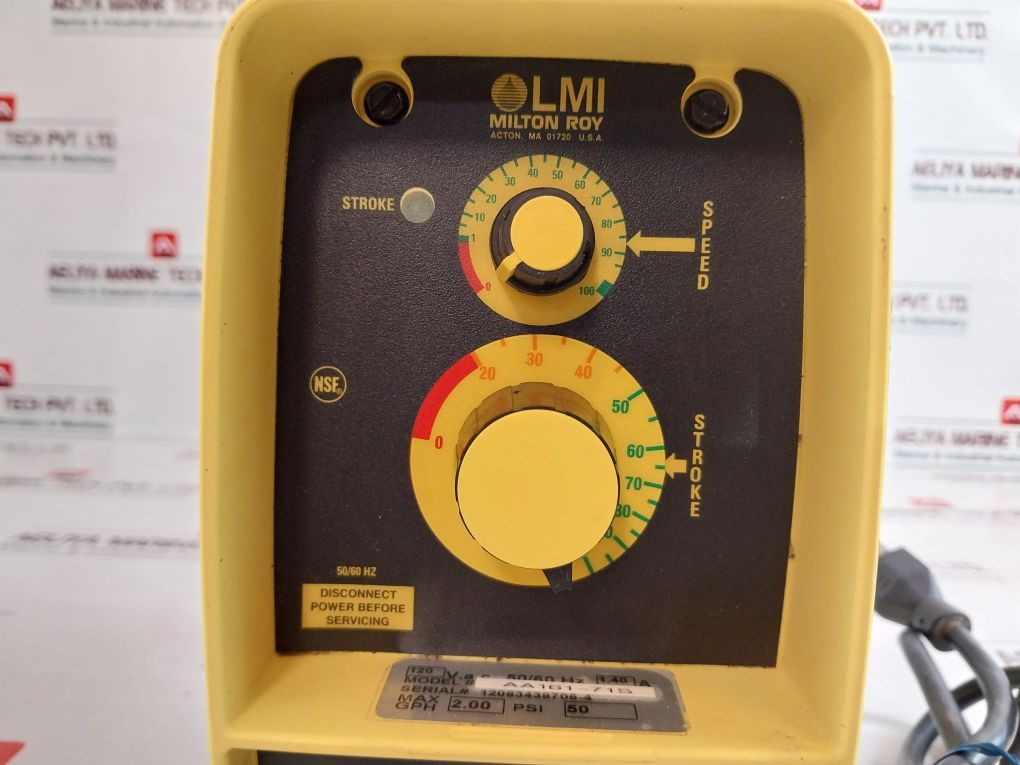 Lmi Milton Roy Aa161-71S Electromagnetic Dosing Pump 120Vac 1.40A