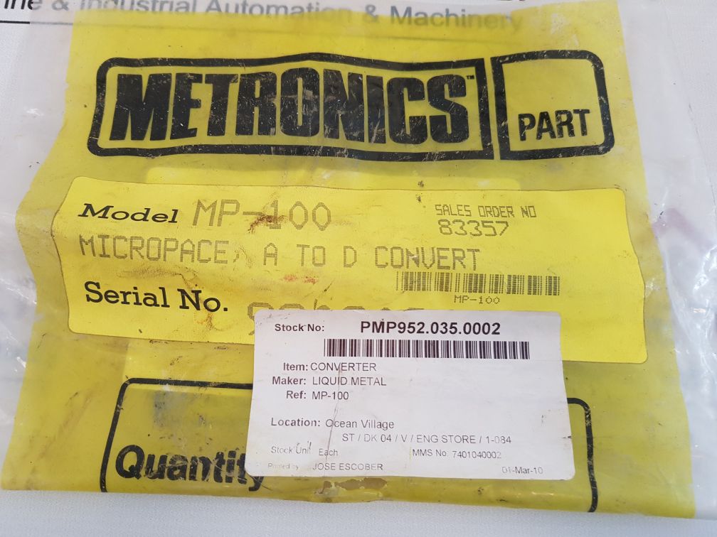 Lmi Milton Roy Control Unit With Mp-100 AD Converter Set