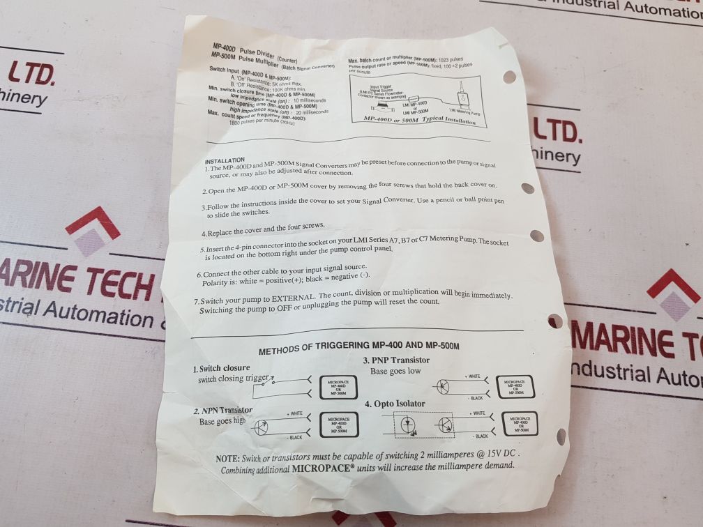 Lmi Milton Roy Mp-100 A/D Converter