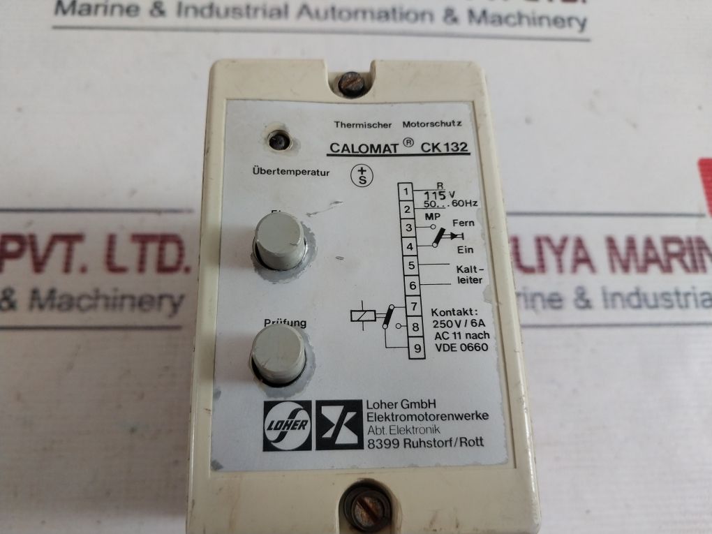 Loher Ck132 Thermal Motor Protection 115V