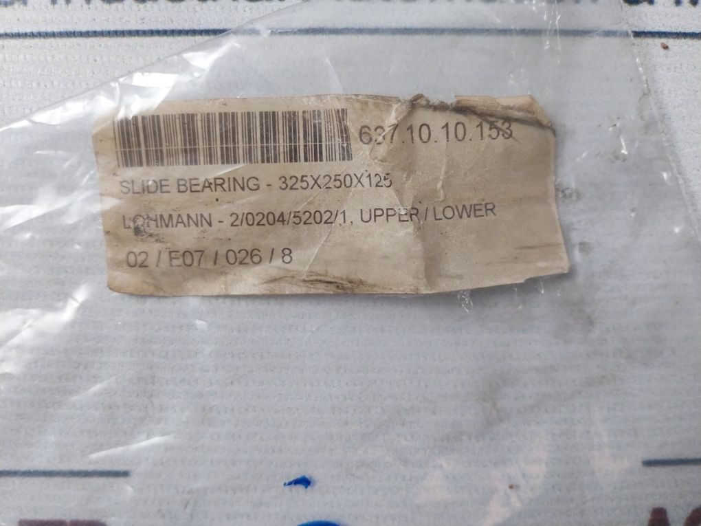 Lohmann 07-306673 Slide Bearing 325X250X125