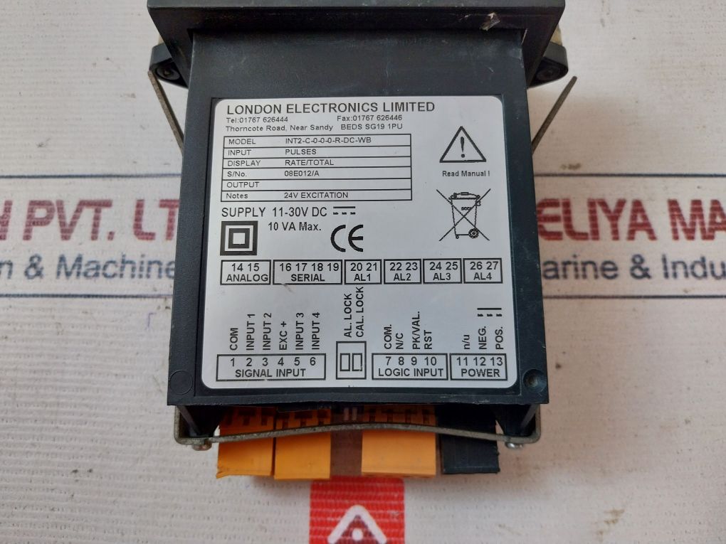 London Electronics Int2-c-0-0-0-r-dc-wb Digital Panel Meter 10Va