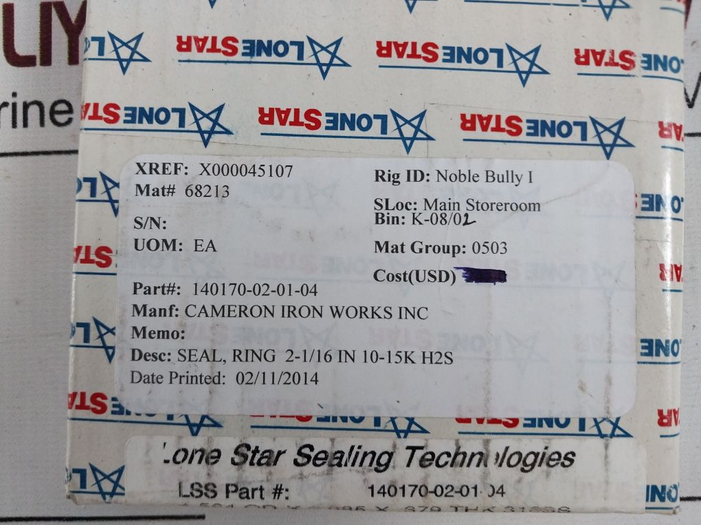 Lone Star Sealing 140170-02-01-04 Bonnet Ring Gasket