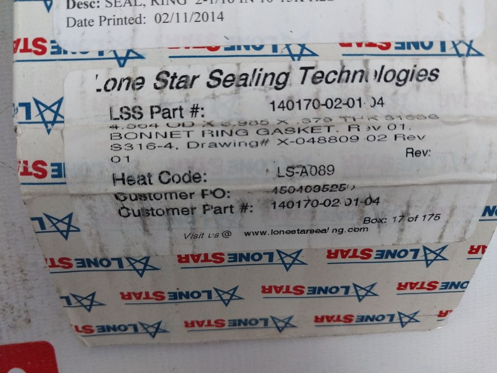 Lone Star Sealing 140170-02-01-04 Bonnet Ring Gasket