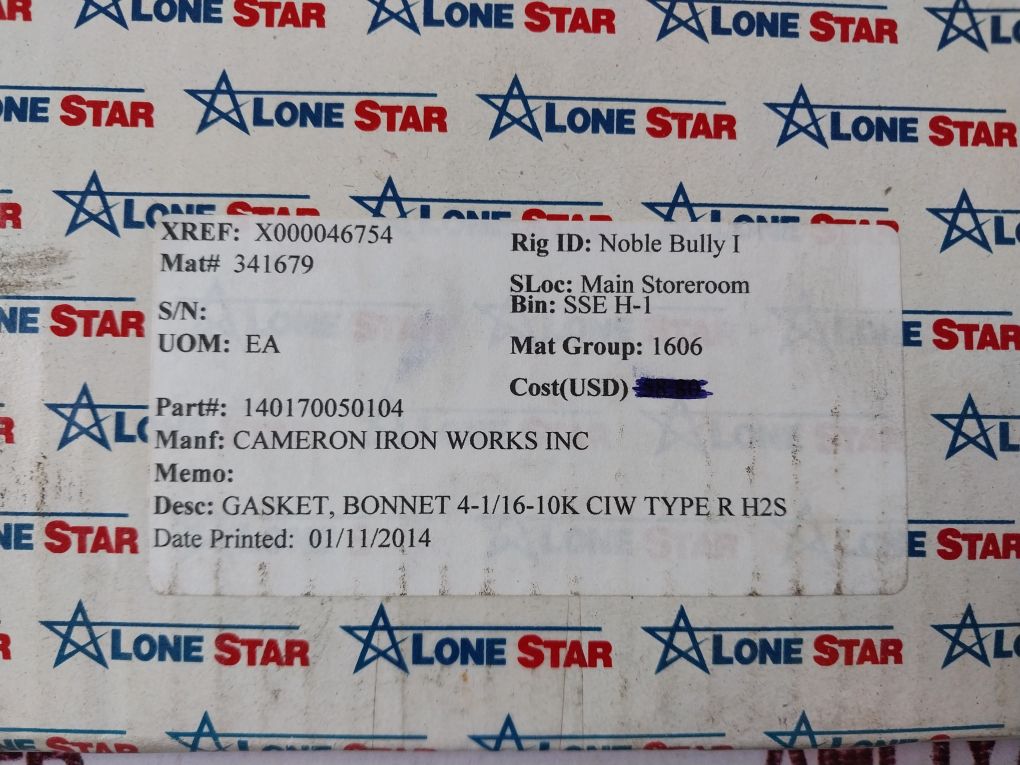 Lonestar 140170-05-01-04 Bonnet Ring Gasket 4503354827