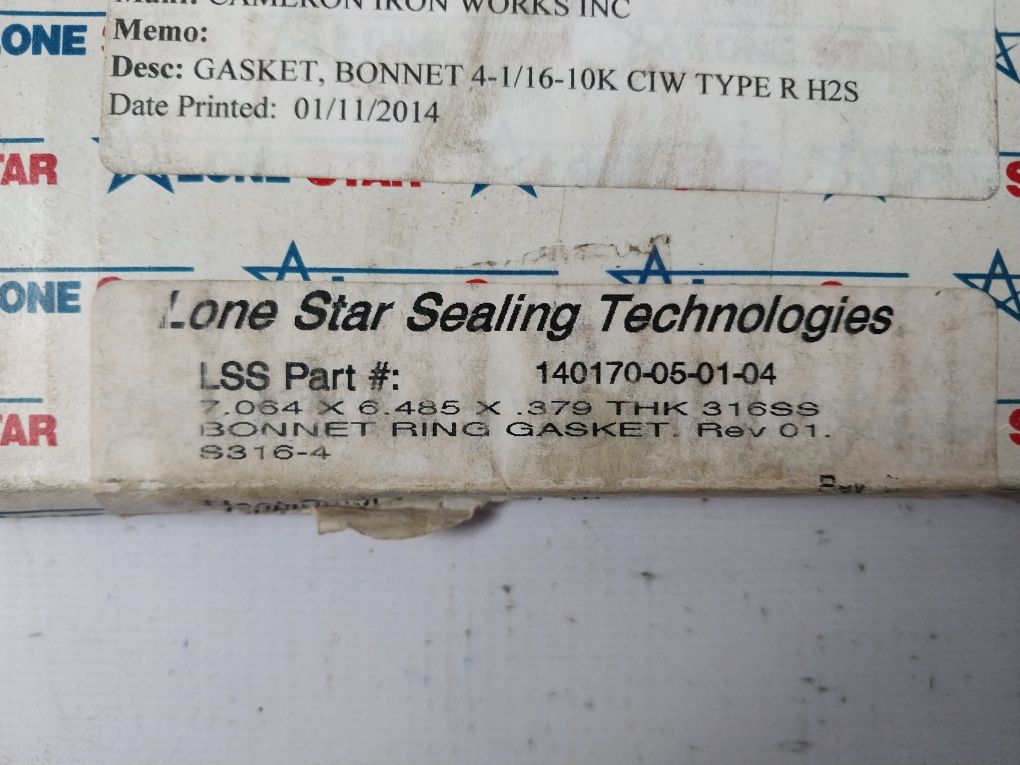 Lonestar 140170-05-01-04 Bonnet Ring Gasket 4503354827