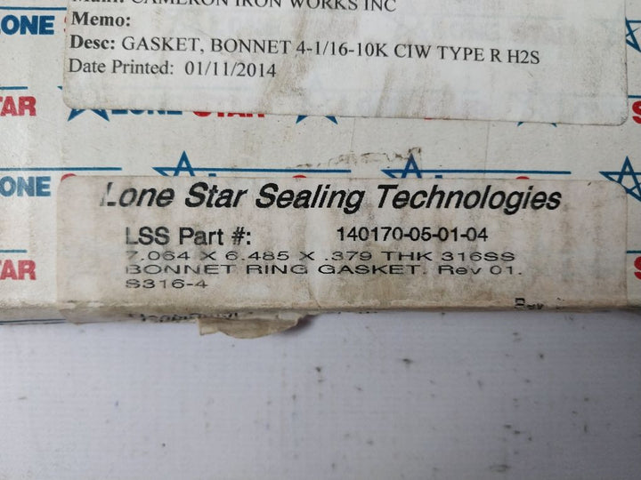 Lonestar 140170-05-01-04 Bonnet Ring Gasket 4503354827
