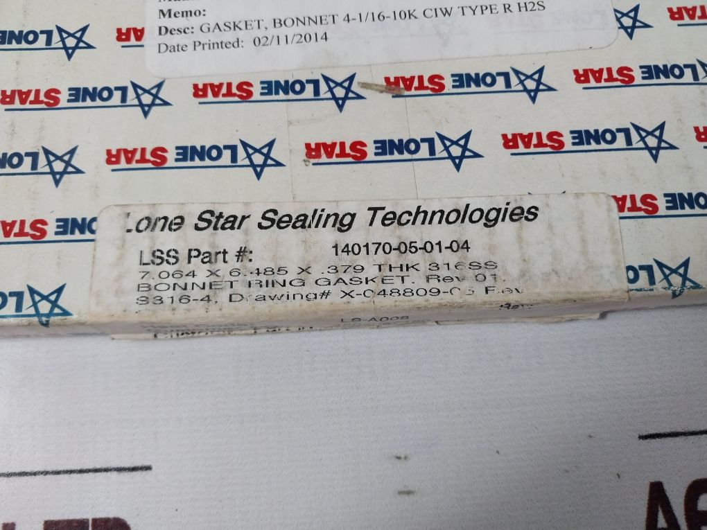 Lonestar 140170-05-01-04 Bonnet Ring Gasket