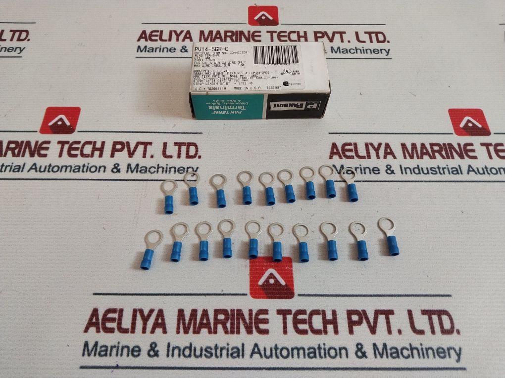 Lot Of 100X Panduit Pv14-56R-c Ring Terminal 600V