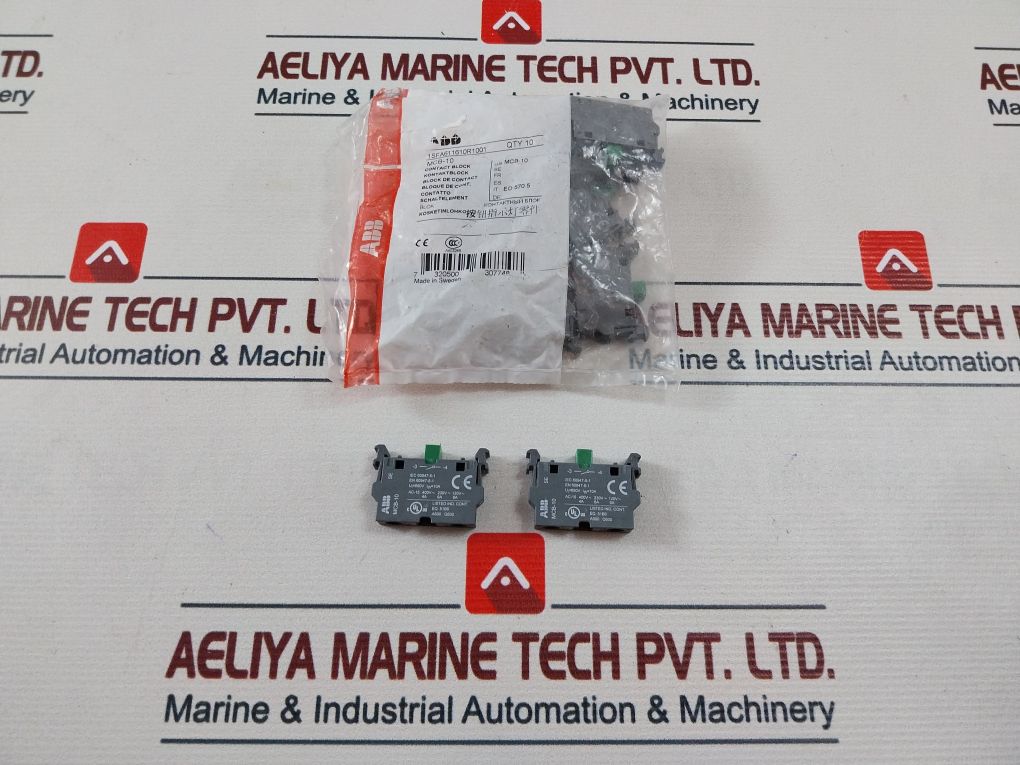 Lot Of 10X Abb Mcb-10 Contact Block 1Sfa611610R1001 690V