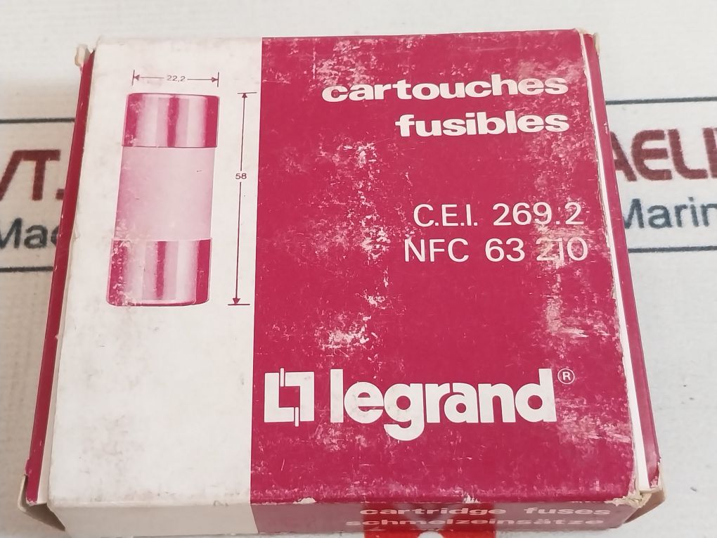 Lot Of 10X Legrand 22 X 58 Fuse Cartridge 50Amp 500V~