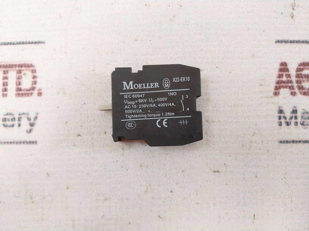 Lot Of 10X Moeller A22-ek10 Contact Element 500V