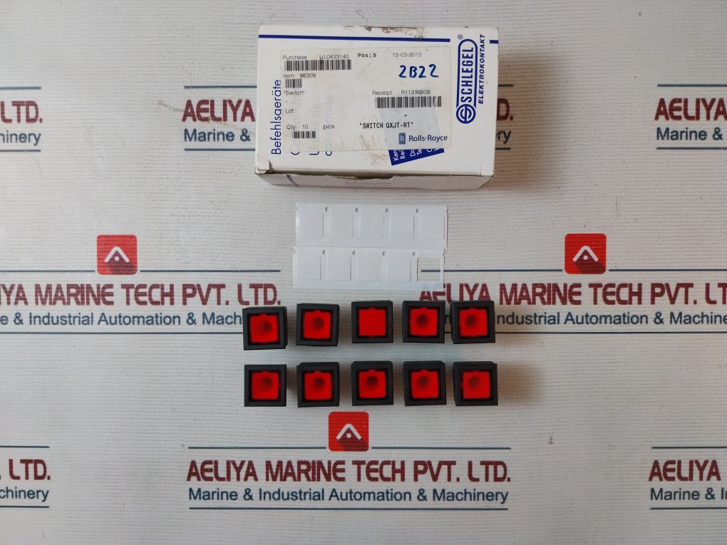 Lot Of 10X Schlegel Qxjt-rt Push Button Head With Light-red 96309
