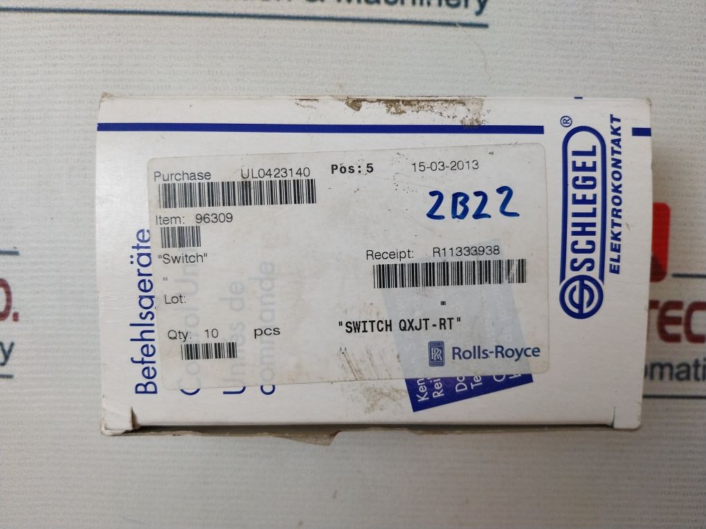 Schlegel Qxjt-rt Push Button Head With Light-red 96309