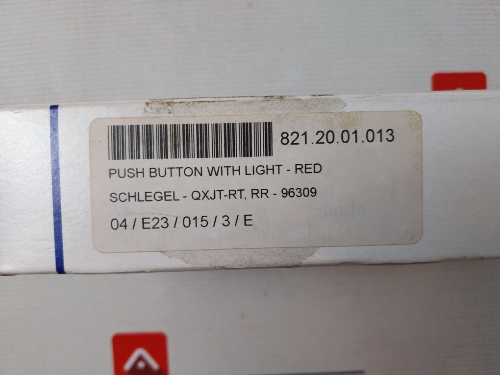 Schlegel Qxjt-rt Push Button Head With Light-red 96309