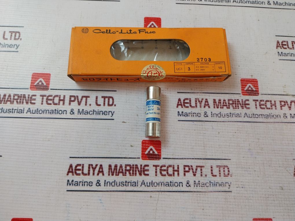 Lot Of 10X Utsunomiya Electric Uc1 Cello-lite Fuse 3Amp