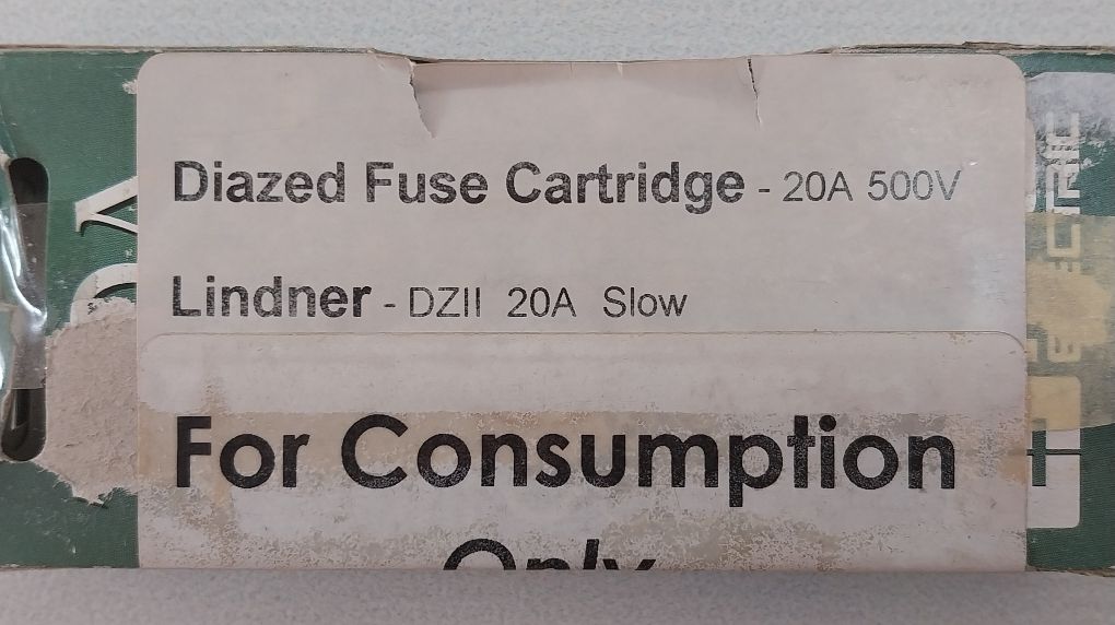 Lot Of 11X Ifo Electric 478220 Diazed Fuse Cartridge Gl/Gg 20A 500V