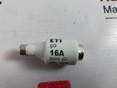 Lot Of 12X Eti 2312405-01 Fuse Links Gg 16A 500V