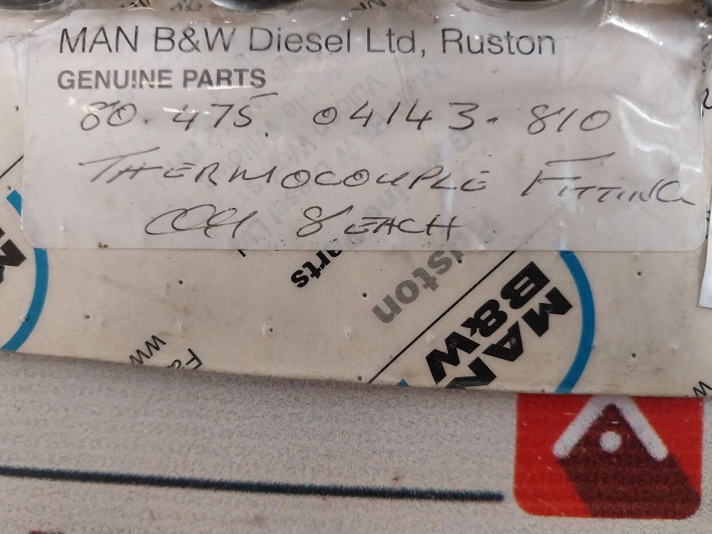Lot Of 18X Man B&W 80-475-04143-810 Thermocouple Fitting