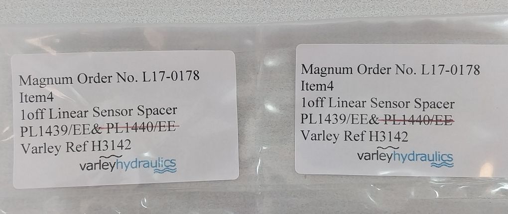 Lot Of 20X Varley Hydraulics H3142 1 Off Linear Sensor Spacer Pl1439/Ee