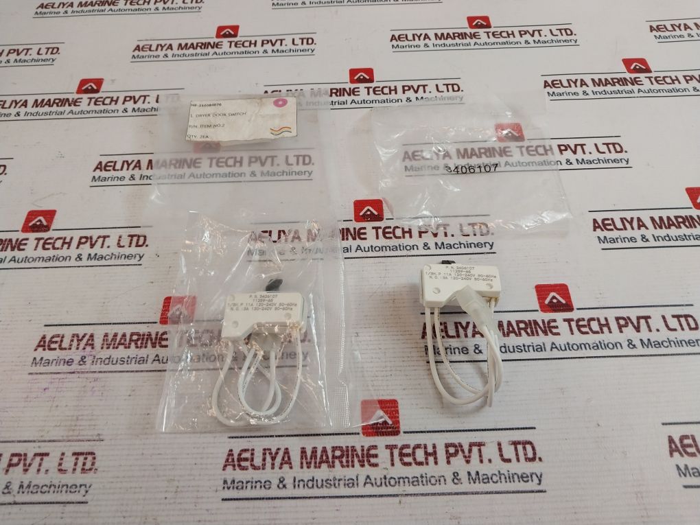 Lot Of 2X 3406107 Dryer Door Switch 11259-65 Hf-210384070