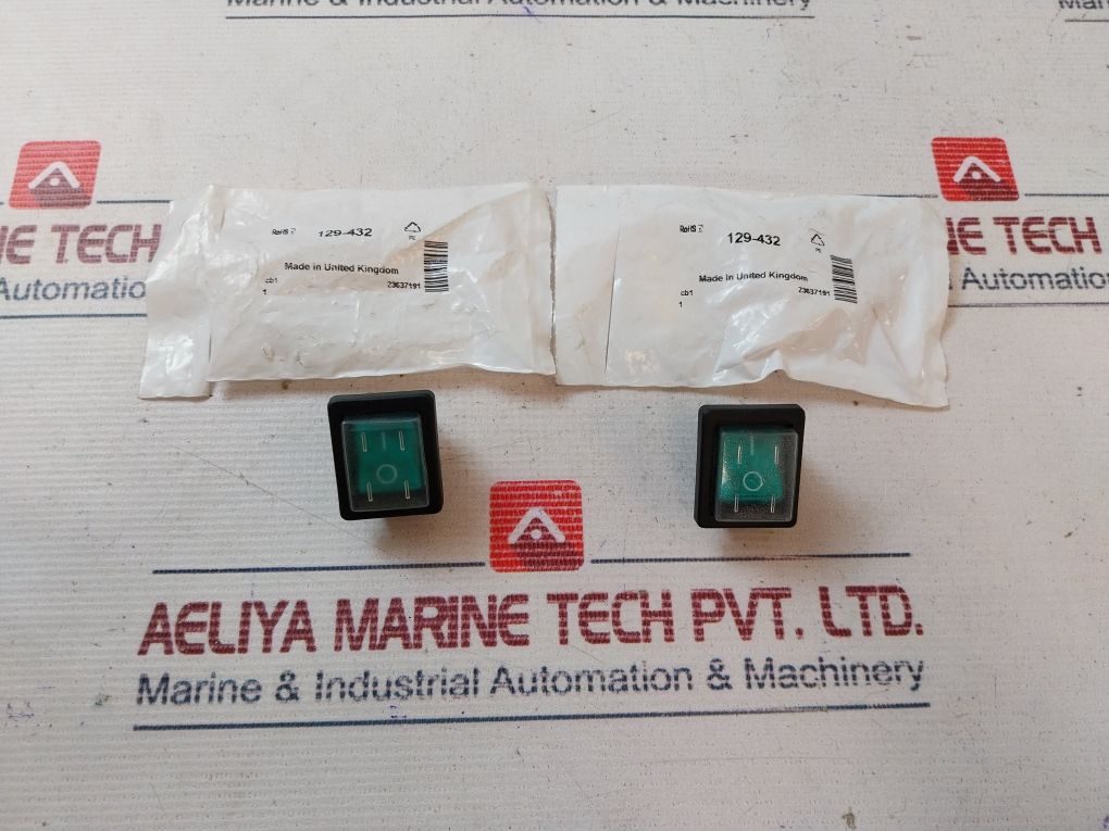 Lot Of 2x Arcolectric C1353Al On-off Rocker Switch 230V