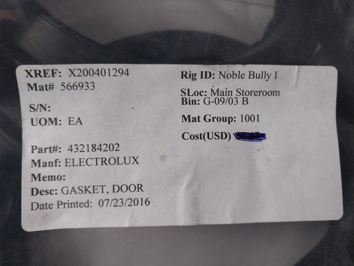 Lot Of 2X Electrolux 4321842-02 Door Gasket