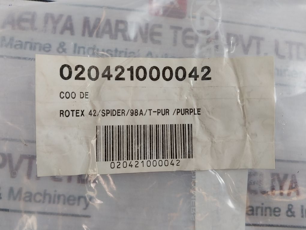 Lot Of 2X Ktr 020421000042 Rotex Purple Spider Coupling