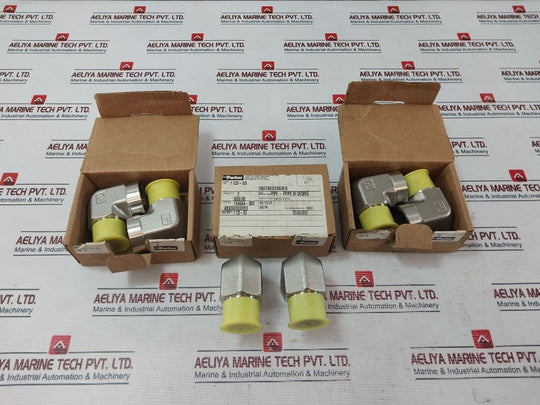 Lot Of 2X Parker 1 Cd-ss Elbow Street Pipe-fpipe 90 Degree