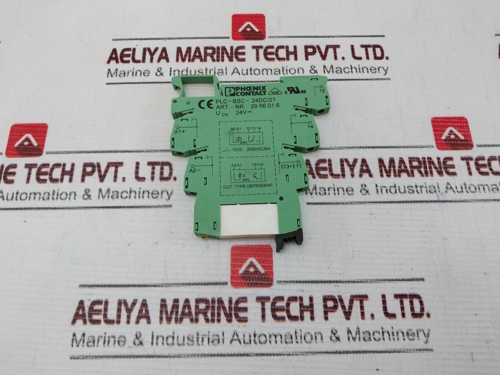 Lot Of 2X Phoenix Contact Plc-bsc-24Dc/21 Interface Relay Module 250Vac/6A