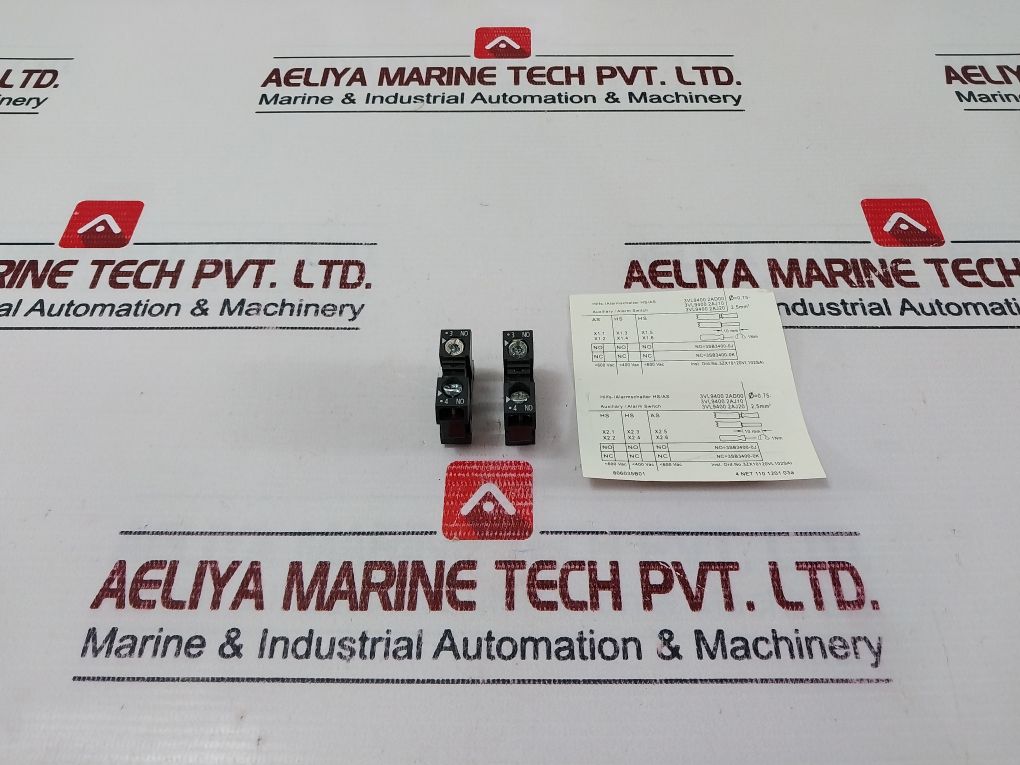 Lot Of 2X Siemens 3Sb3400-0J AuxiliaryAlarm Switch 400V~ Ac12 10A