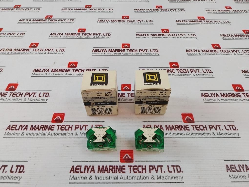 Lot Of 2X Square D 9001 Ka2 Contact Block