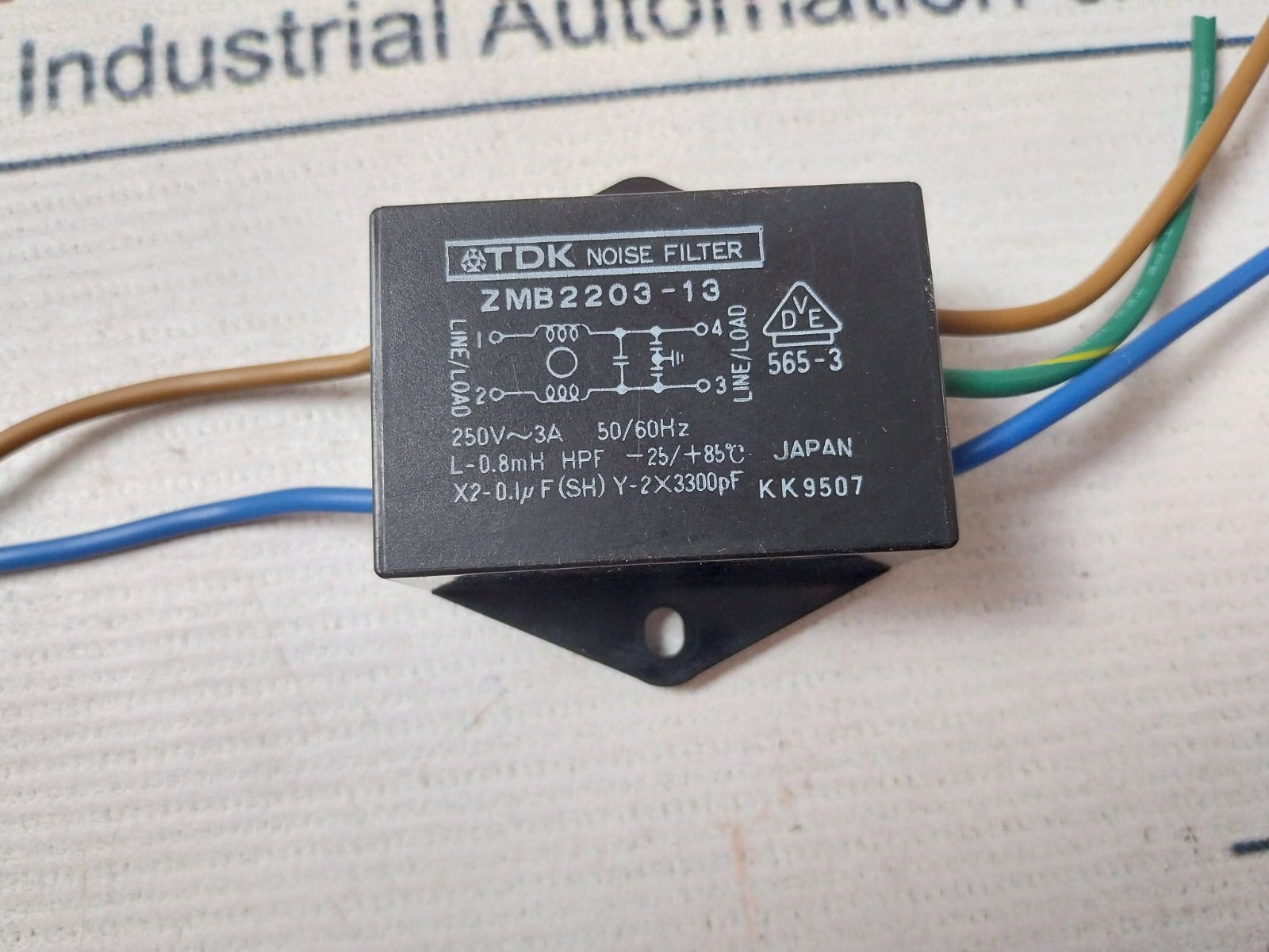 Lot Of 3X Tdk Zmb2203-13 Noise Filter 250V~ 3A